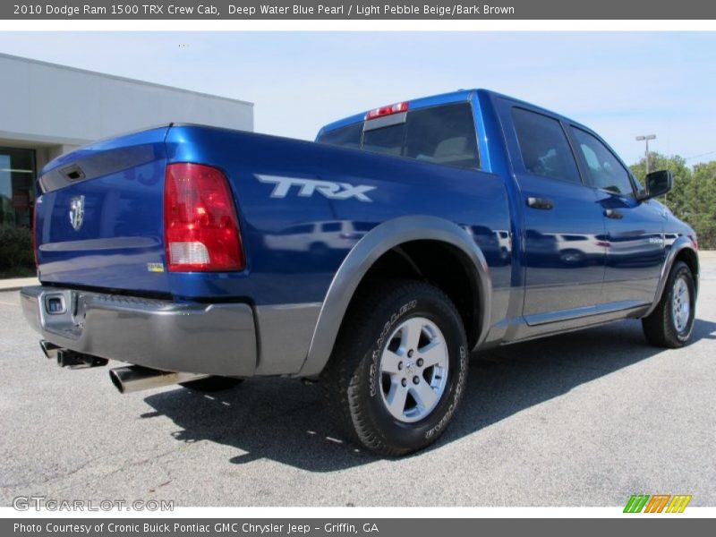 Deep Water Blue Pearl / Light Pebble Beige/Bark Brown 2010 Dodge Ram 1500 TRX Crew Cab