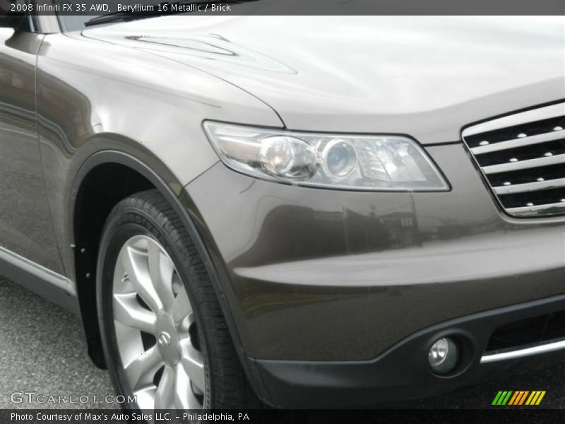 Beryllium 16 Metallic / Brick 2008 Infiniti FX 35 AWD