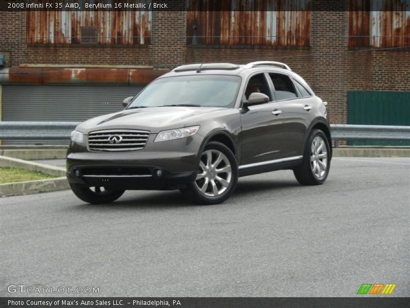 Beryllium 16 Metallic / Brick 2008 Infiniti FX 35 AWD