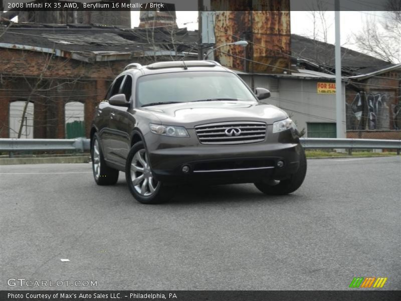 Beryllium 16 Metallic / Brick 2008 Infiniti FX 35 AWD