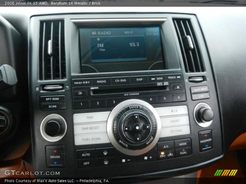 Beryllium 16 Metallic / Brick 2008 Infiniti FX 35 AWD