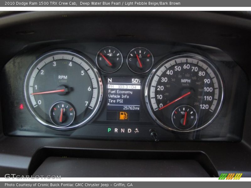 Deep Water Blue Pearl / Light Pebble Beige/Bark Brown 2010 Dodge Ram 1500 TRX Crew Cab