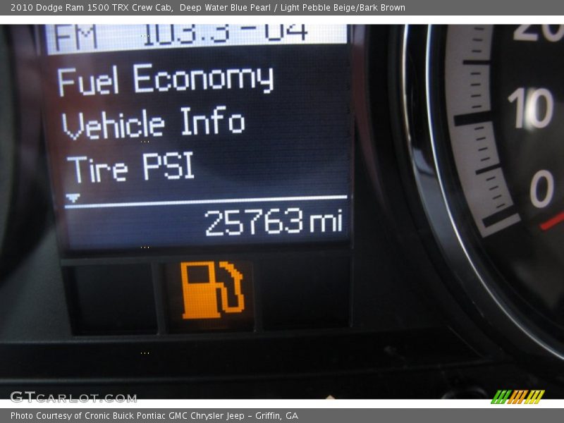 Deep Water Blue Pearl / Light Pebble Beige/Bark Brown 2010 Dodge Ram 1500 TRX Crew Cab