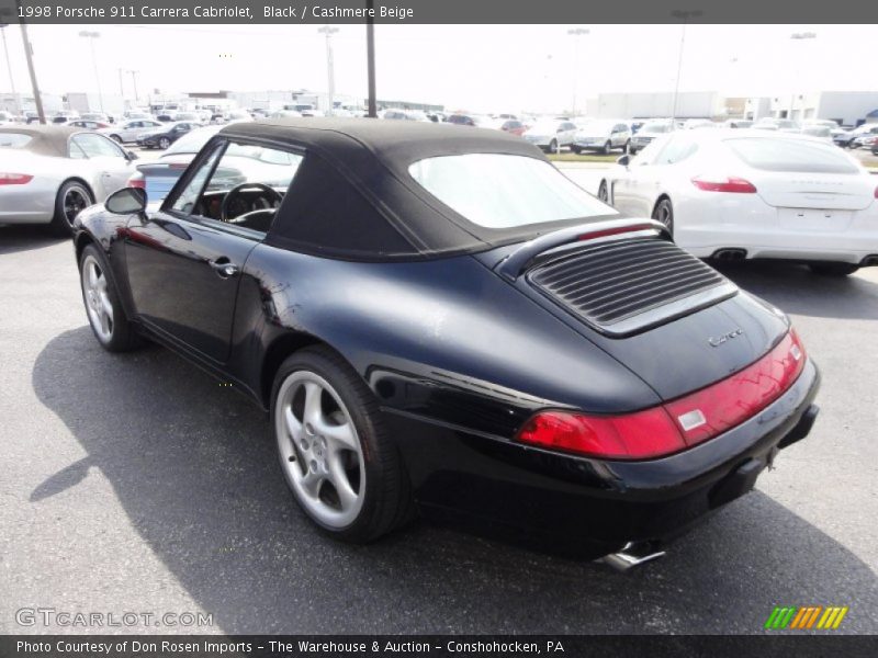 Black / Cashmere Beige 1998 Porsche 911 Carrera Cabriolet