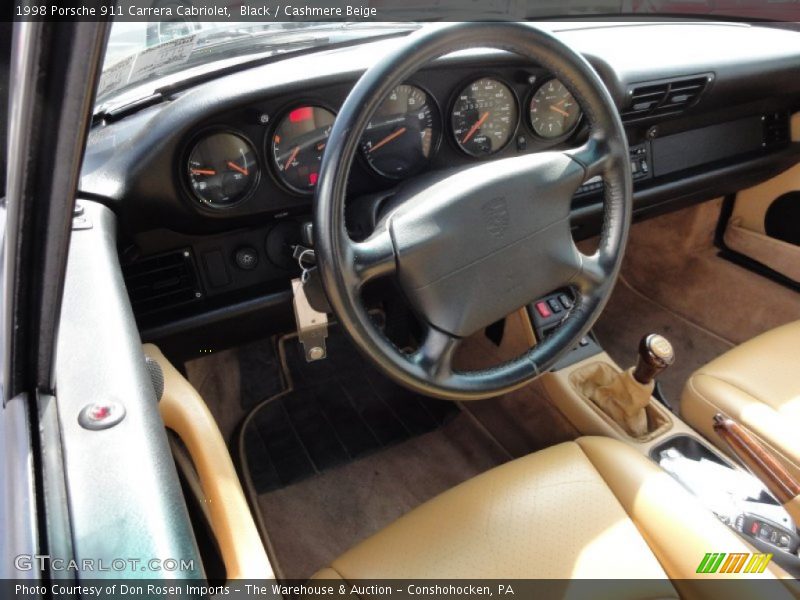 Black / Cashmere Beige 1998 Porsche 911 Carrera Cabriolet