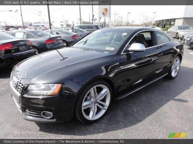 Brilliant Black / Black Silk Nappa Leather 2009 Audi S5 4.2 quattro