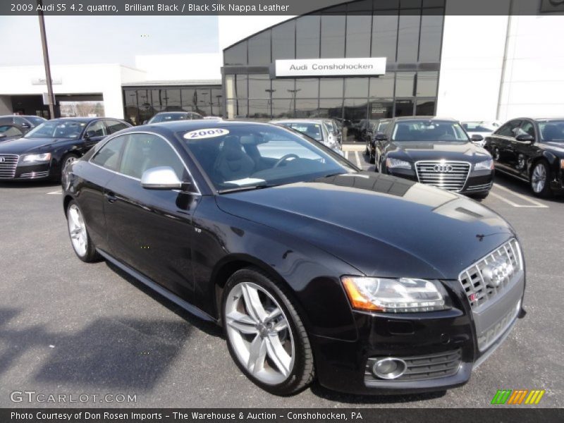 Brilliant Black / Black Silk Nappa Leather 2009 Audi S5 4.2 quattro
