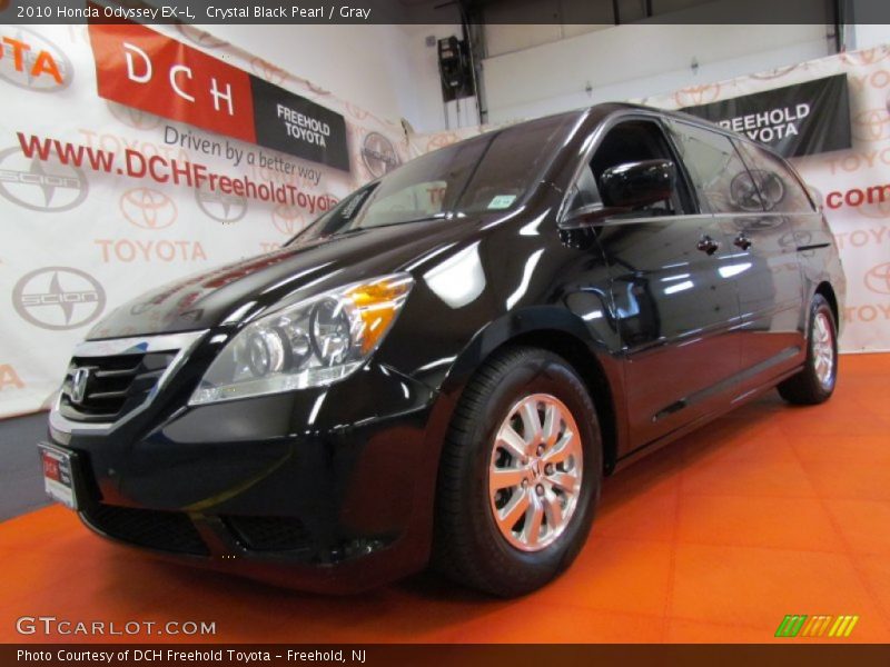 Crystal Black Pearl / Gray 2010 Honda Odyssey EX-L