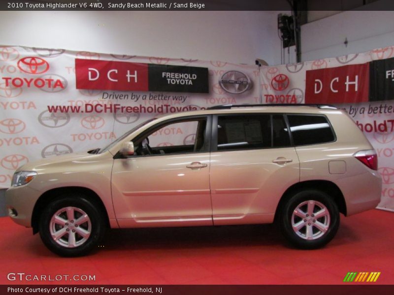 Sandy Beach Metallic / Sand Beige 2010 Toyota Highlander V6 4WD