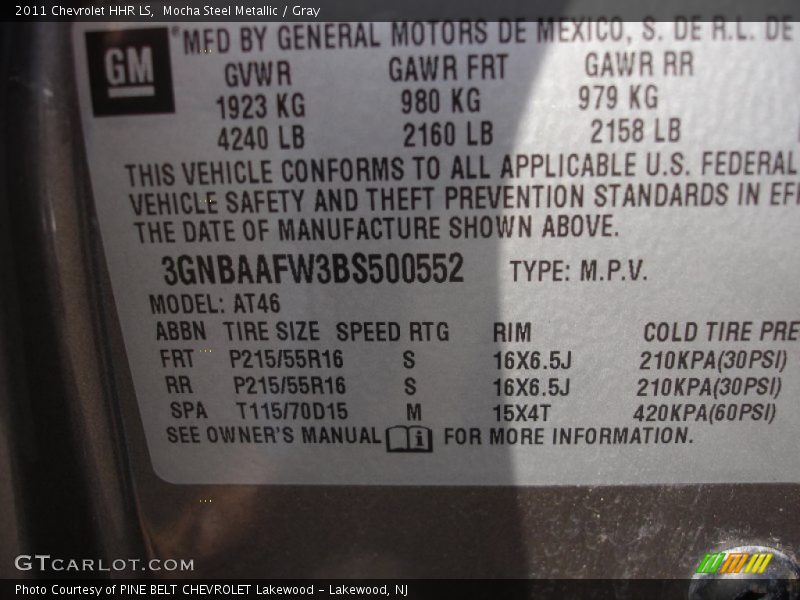 Mocha Steel Metallic / Gray 2011 Chevrolet HHR LS