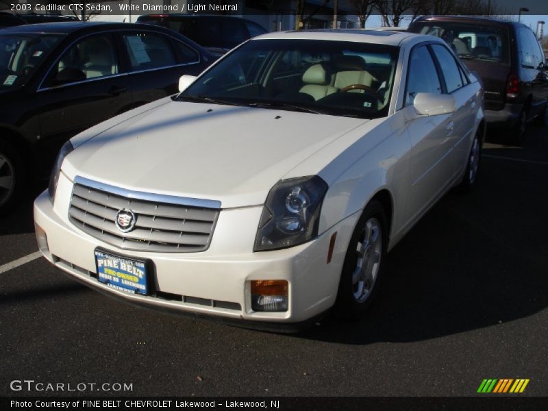 White Diamond / Light Neutral 2003 Cadillac CTS Sedan