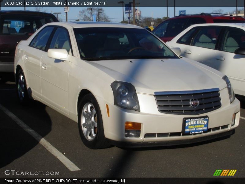 White Diamond / Light Neutral 2003 Cadillac CTS Sedan