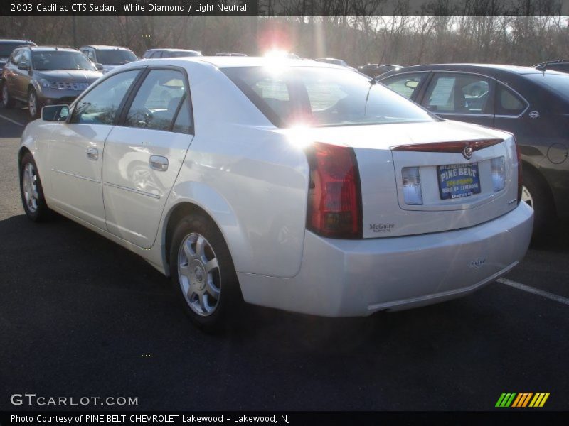 White Diamond / Light Neutral 2003 Cadillac CTS Sedan