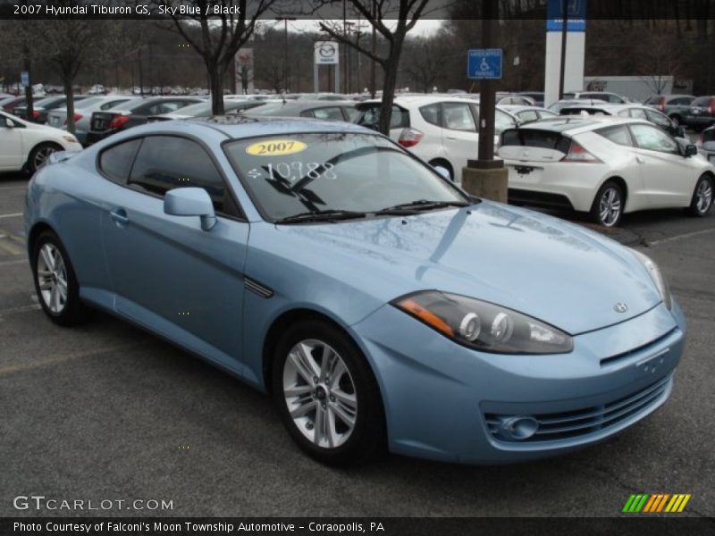 Sky Blue / Black 2007 Hyundai Tiburon GS