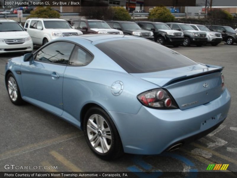 Sky Blue / Black 2007 Hyundai Tiburon GS