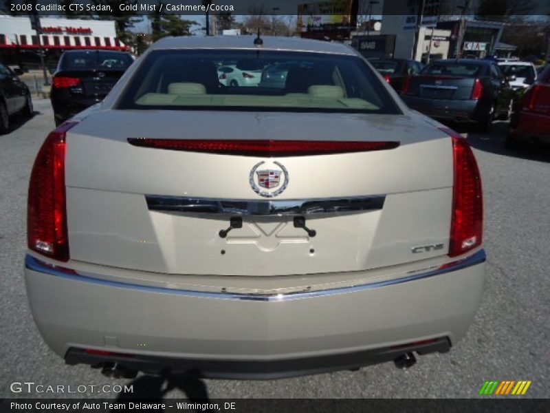 Gold Mist / Cashmere/Cocoa 2008 Cadillac CTS Sedan