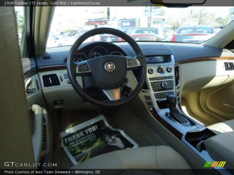 Gold Mist / Cashmere/Cocoa 2008 Cadillac CTS Sedan