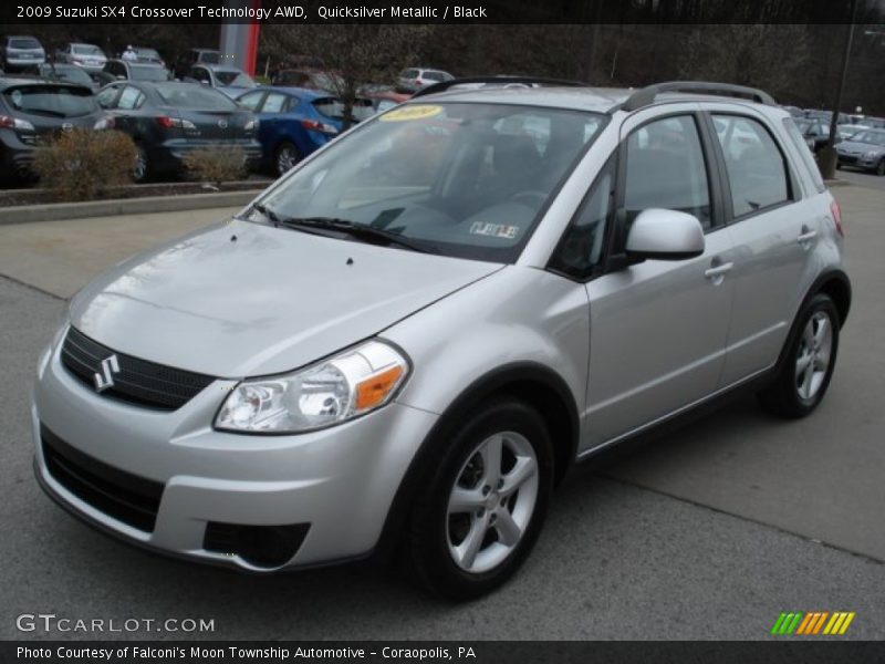 Quicksilver Metallic / Black 2009 Suzuki SX4 Crossover Technology AWD