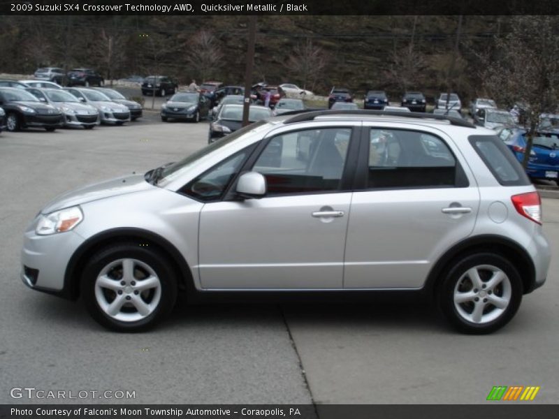 Quicksilver Metallic / Black 2009 Suzuki SX4 Crossover Technology AWD