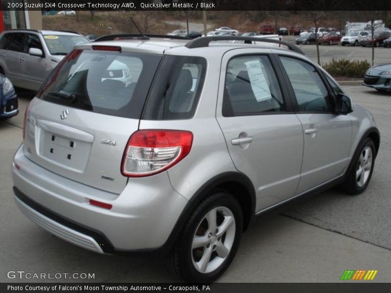 Quicksilver Metallic / Black 2009 Suzuki SX4 Crossover Technology AWD