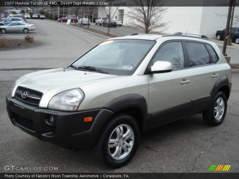 Desert Sage Metallic / Gray 2007 Hyundai Tucson SE 4WD