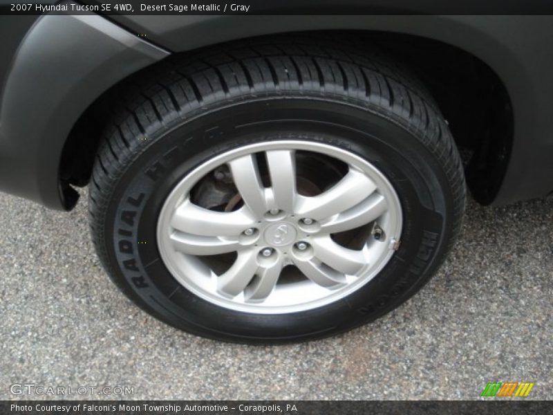 Desert Sage Metallic / Gray 2007 Hyundai Tucson SE 4WD