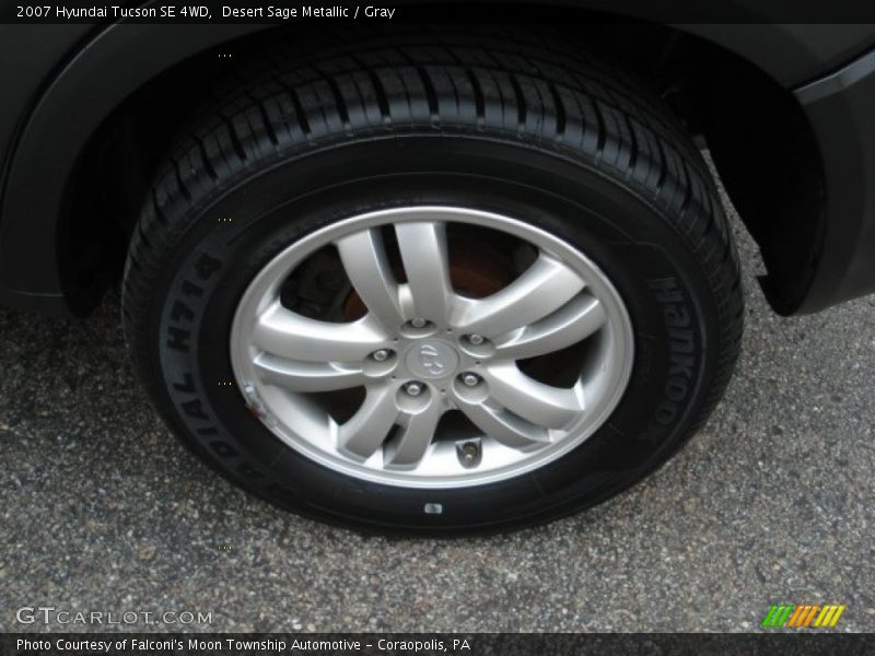 Desert Sage Metallic / Gray 2007 Hyundai Tucson SE 4WD