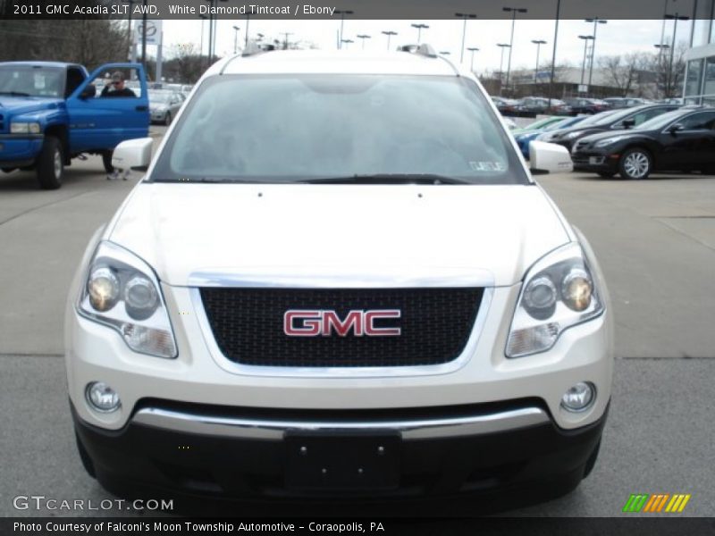 White Diamond Tintcoat / Ebony 2011 GMC Acadia SLT AWD