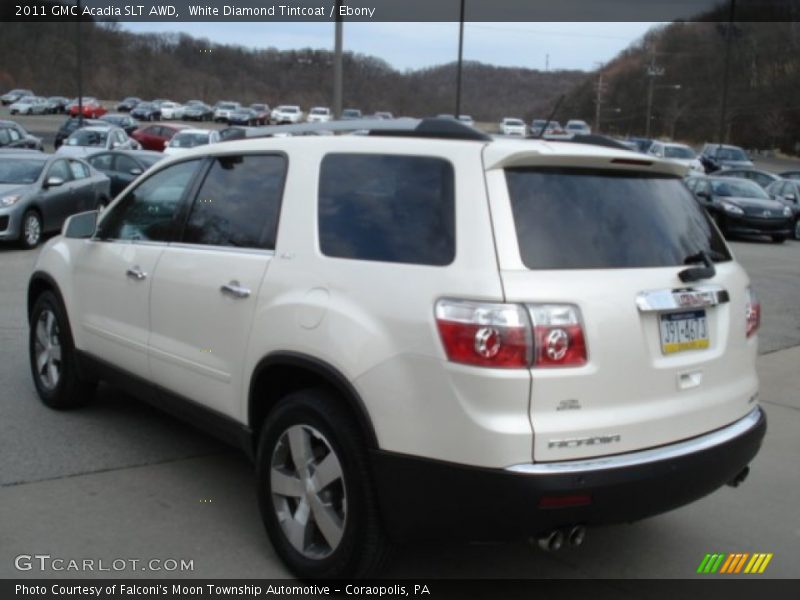 White Diamond Tintcoat / Ebony 2011 GMC Acadia SLT AWD