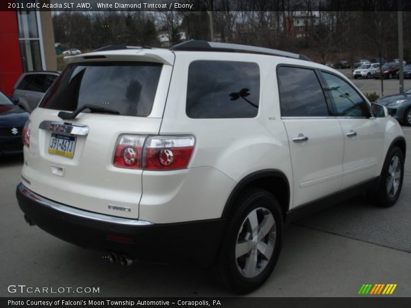 White Diamond Tintcoat / Ebony 2011 GMC Acadia SLT AWD