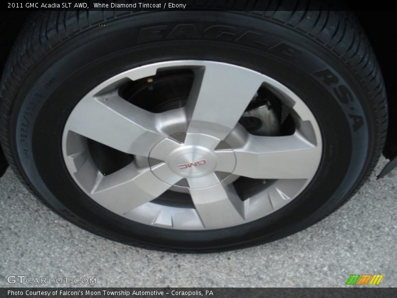 White Diamond Tintcoat / Ebony 2011 GMC Acadia SLT AWD