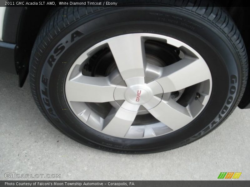White Diamond Tintcoat / Ebony 2011 GMC Acadia SLT AWD