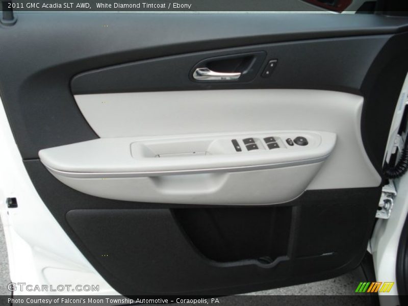 White Diamond Tintcoat / Ebony 2011 GMC Acadia SLT AWD