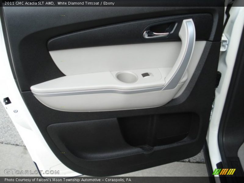White Diamond Tintcoat / Ebony 2011 GMC Acadia SLT AWD
