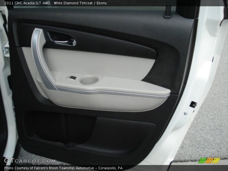 White Diamond Tintcoat / Ebony 2011 GMC Acadia SLT AWD
