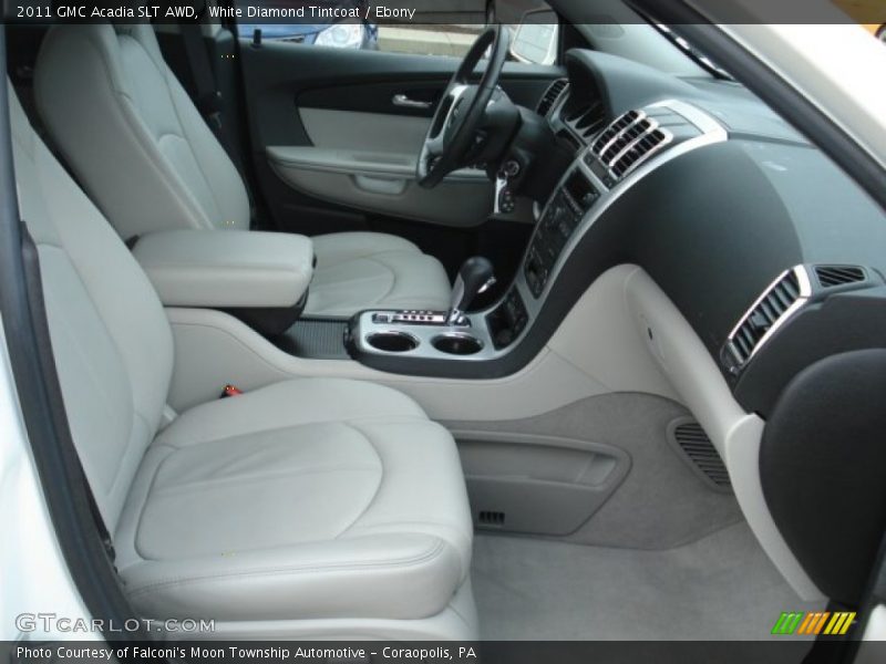 White Diamond Tintcoat / Ebony 2011 GMC Acadia SLT AWD