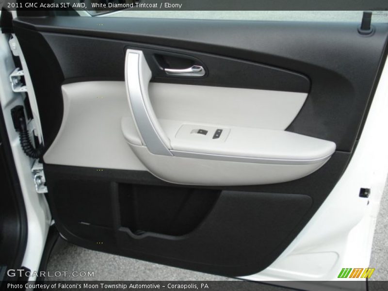 White Diamond Tintcoat / Ebony 2011 GMC Acadia SLT AWD