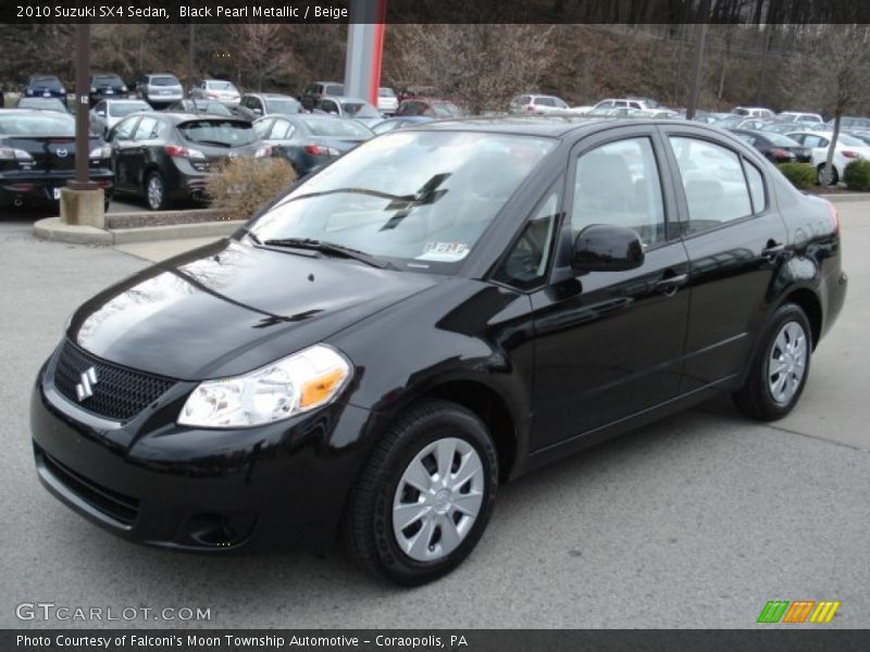 Black Pearl Metallic / Beige 2010 Suzuki SX4 Sedan