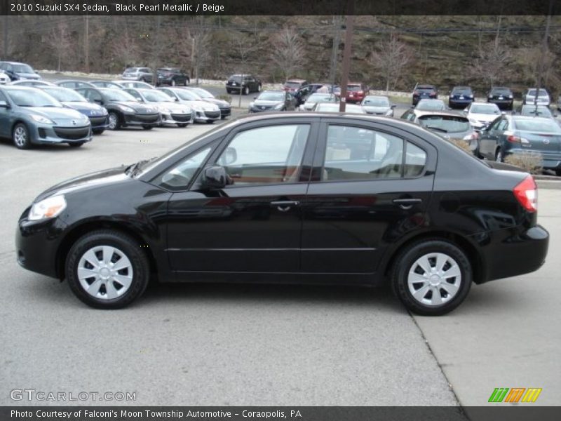 Black Pearl Metallic / Beige 2010 Suzuki SX4 Sedan