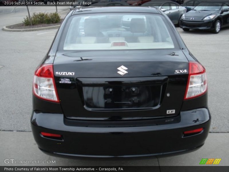 Black Pearl Metallic / Beige 2010 Suzuki SX4 Sedan
