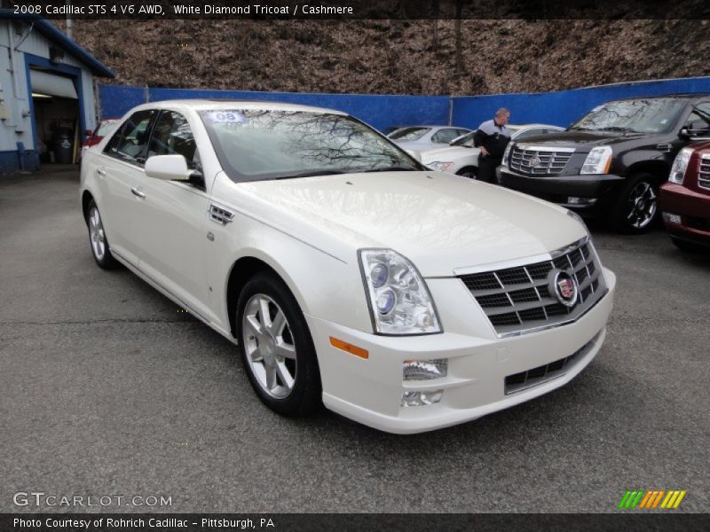 White Diamond Tricoat / Cashmere 2008 Cadillac STS 4 V6 AWD