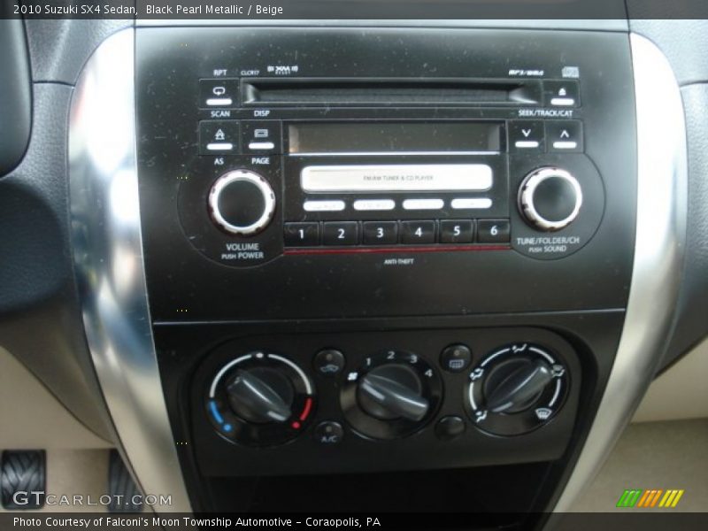 Black Pearl Metallic / Beige 2010 Suzuki SX4 Sedan