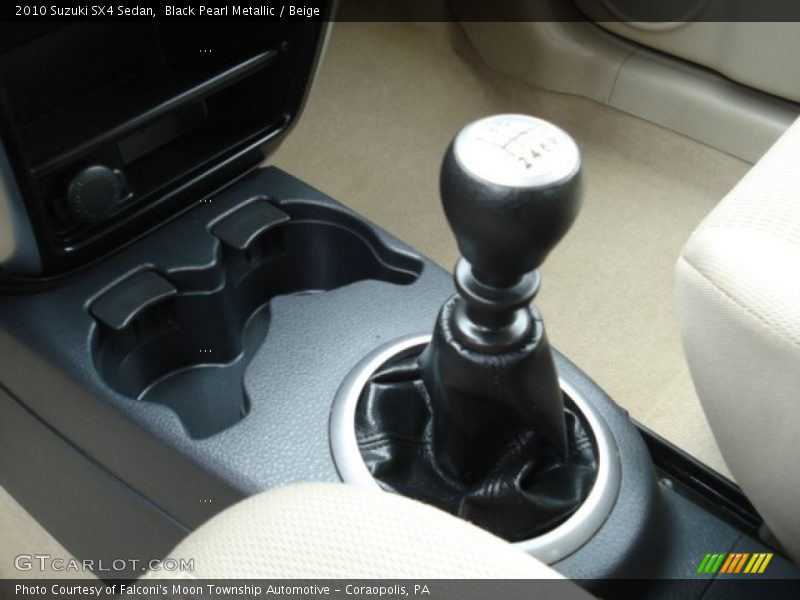 Black Pearl Metallic / Beige 2010 Suzuki SX4 Sedan