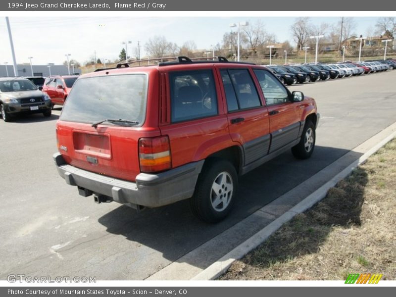 Flame Red / Gray 1994 Jeep Grand Cherokee Laredo