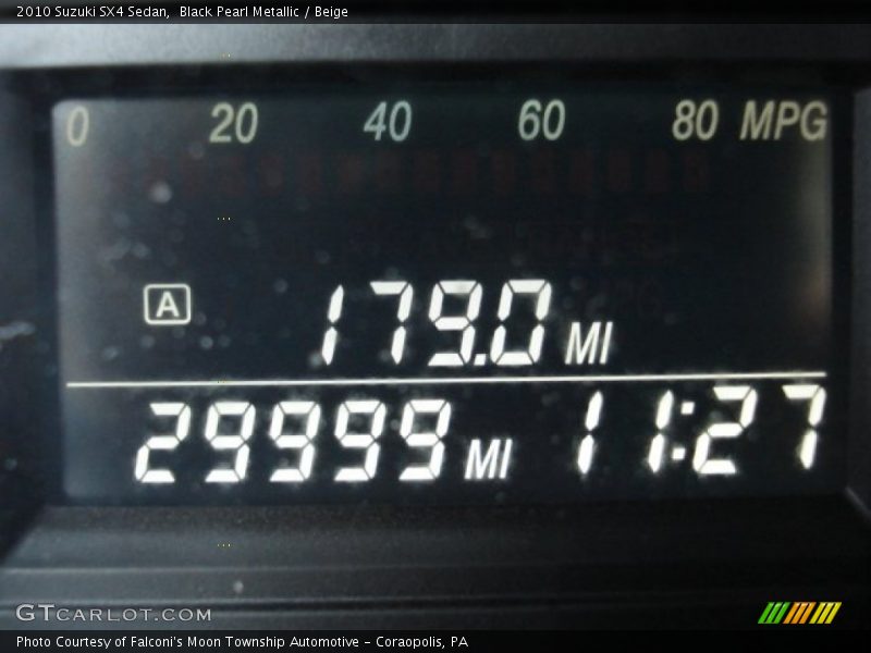Black Pearl Metallic / Beige 2010 Suzuki SX4 Sedan