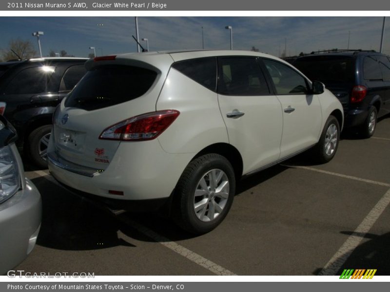 Glacier White Pearl / Beige 2011 Nissan Murano S AWD