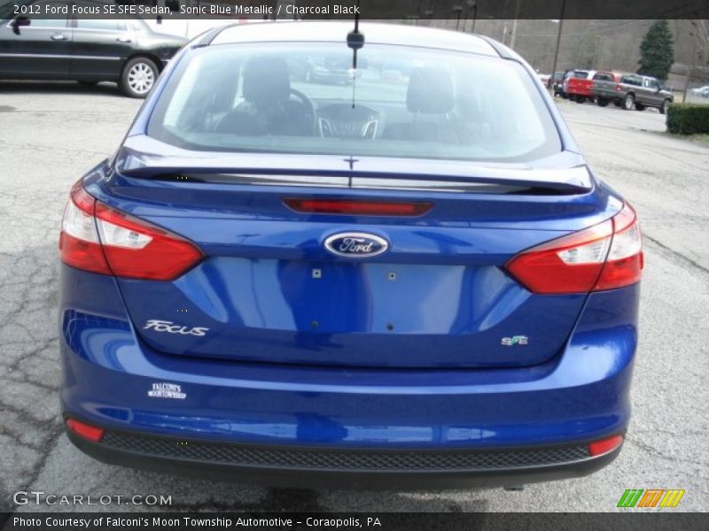 Sonic Blue Metallic / Charcoal Black 2012 Ford Focus SE SFE Sedan
