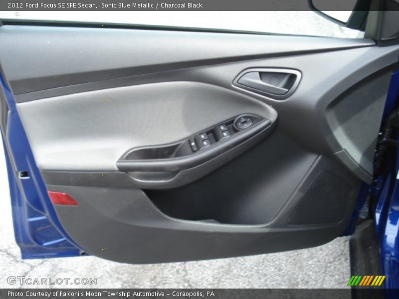 Sonic Blue Metallic / Charcoal Black 2012 Ford Focus SE SFE Sedan