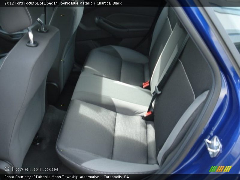 Sonic Blue Metallic / Charcoal Black 2012 Ford Focus SE SFE Sedan