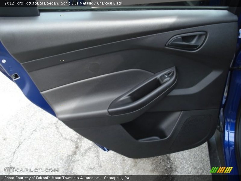 Sonic Blue Metallic / Charcoal Black 2012 Ford Focus SE SFE Sedan